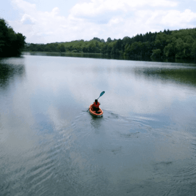 Kayaker on Peters Lake