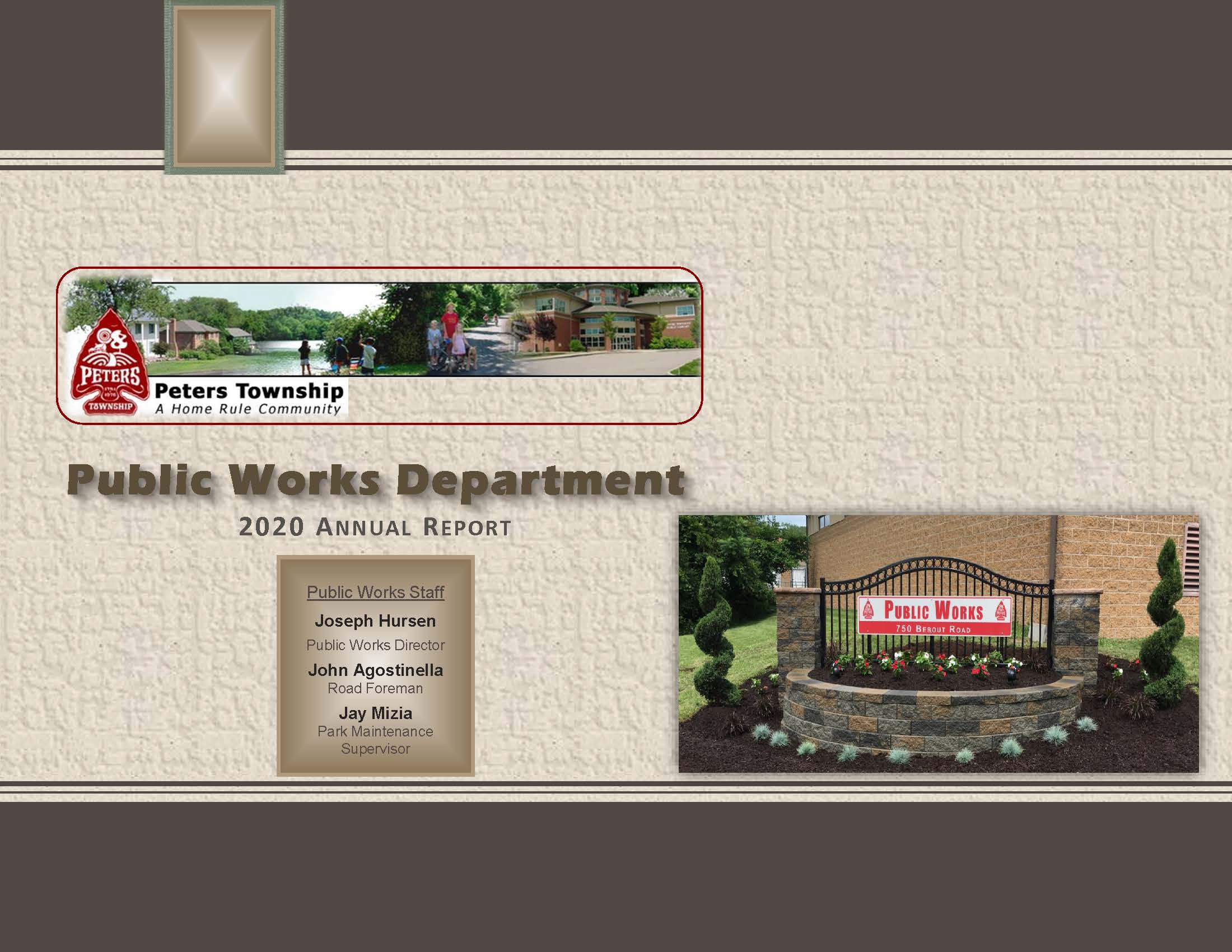 Pages from 2020 Public Works Year End Report