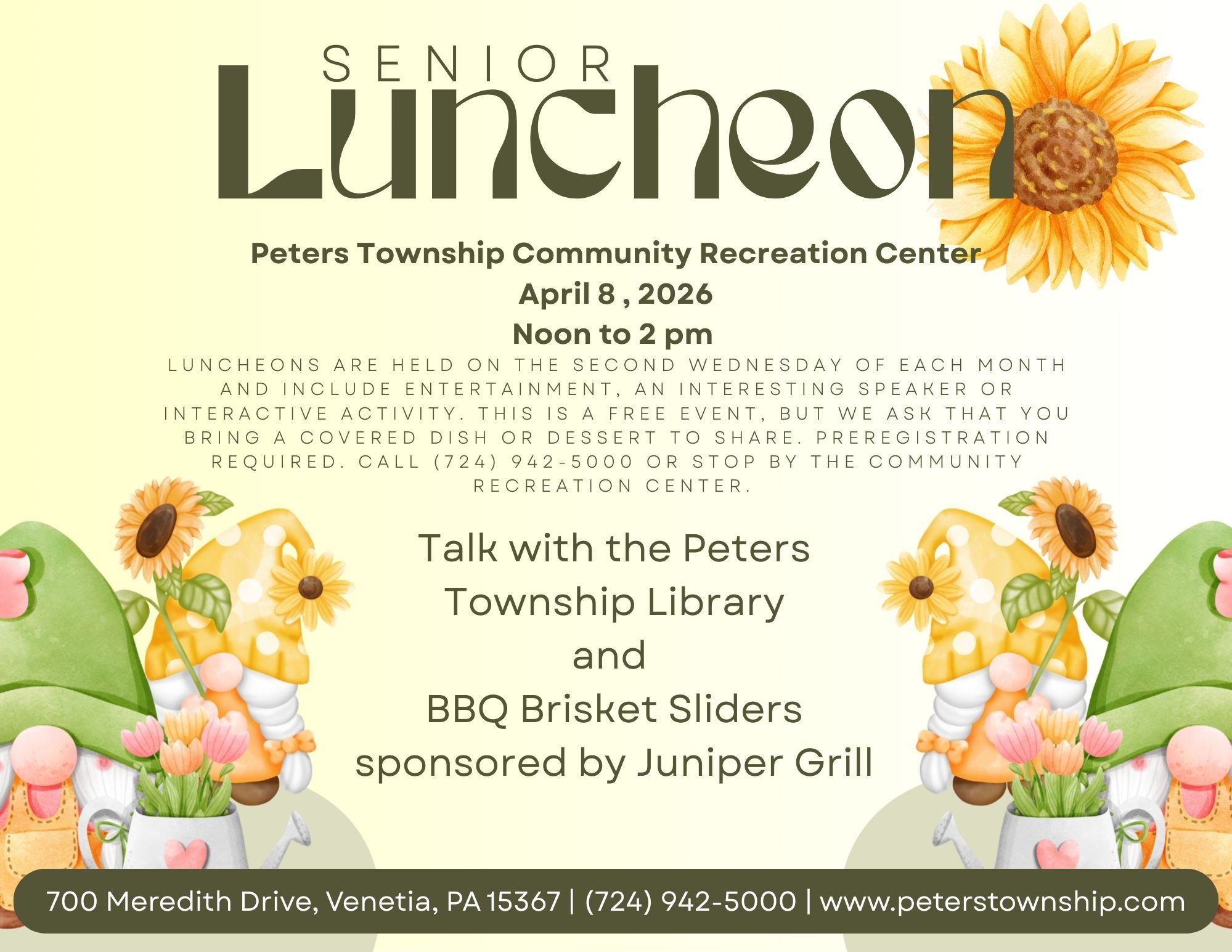 April 2026 Senior Luncheon